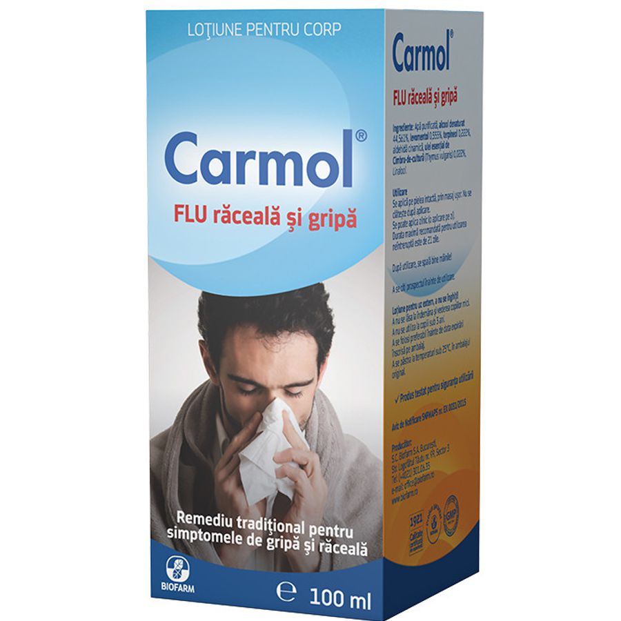 Exclamation point Maid Gunpowder OTC - Medicamente fără prescripție: Carmol FLU 100 ml Raceala si Gripa