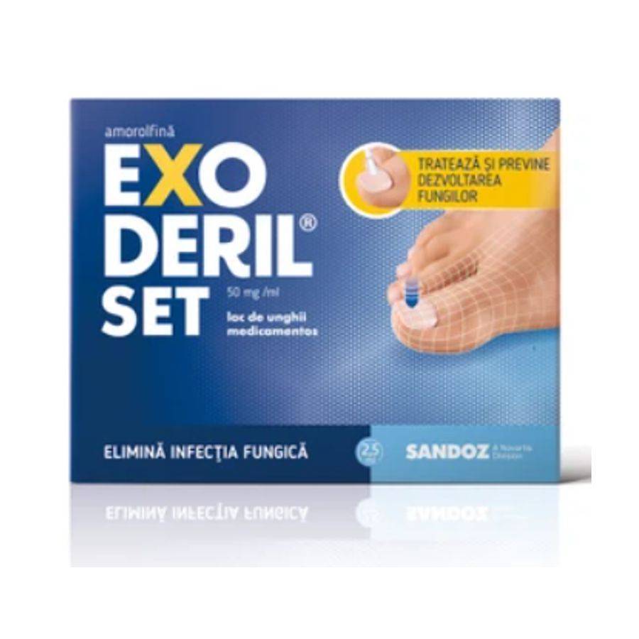 Exoderil Set 50 mg/ml lac de unghii medicamentos Amorolfina, 2.5ml, Sandoz
