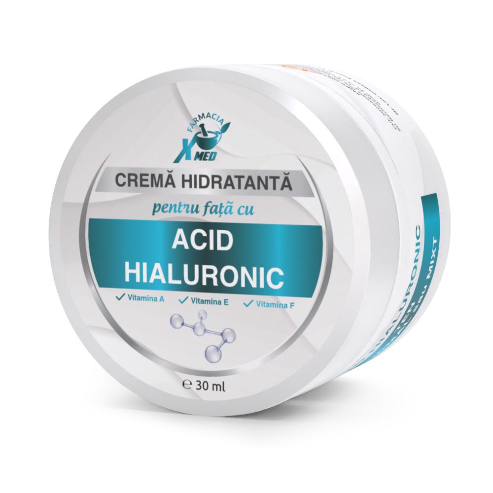 Cremă hidratantă pentru față cu Acid Hialuronic, 30ml, xMed