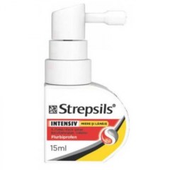 Strepsils Intensiv miere si lamaie spray bucofaringian, 15 ml, Reckitt Benckiser