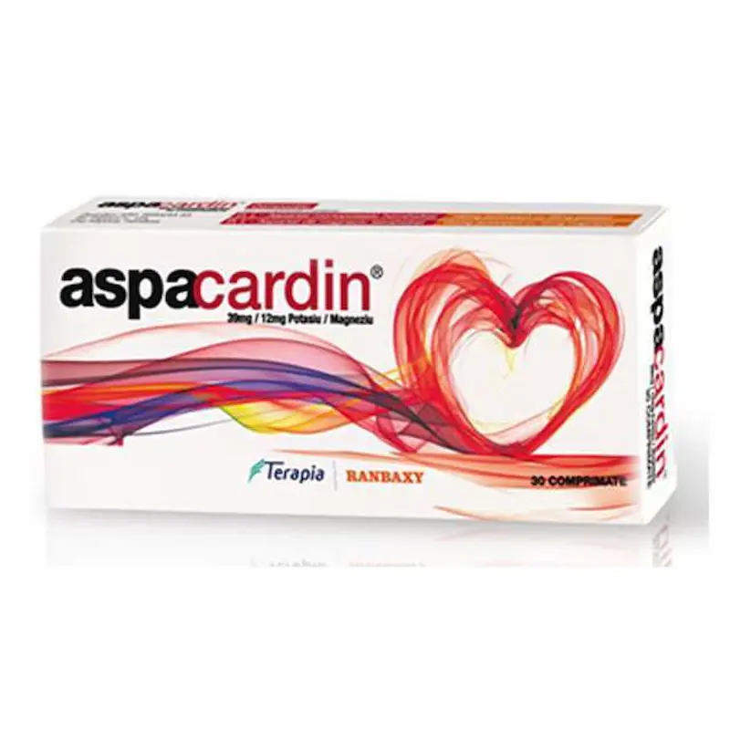 Aspacardin Terapia 30 comprimate cu potasiu și magneziu pentru susținere cardiacă la adulți