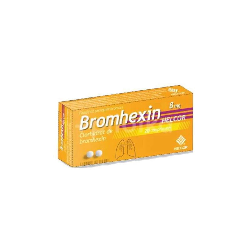 Bromhexin Helcor 8 mg, 20 comprimate