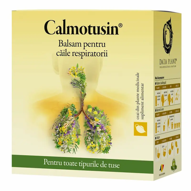 Calmotusin Ceai pentru Căile Respiratorii și Tuse 50g Dacia Plant
