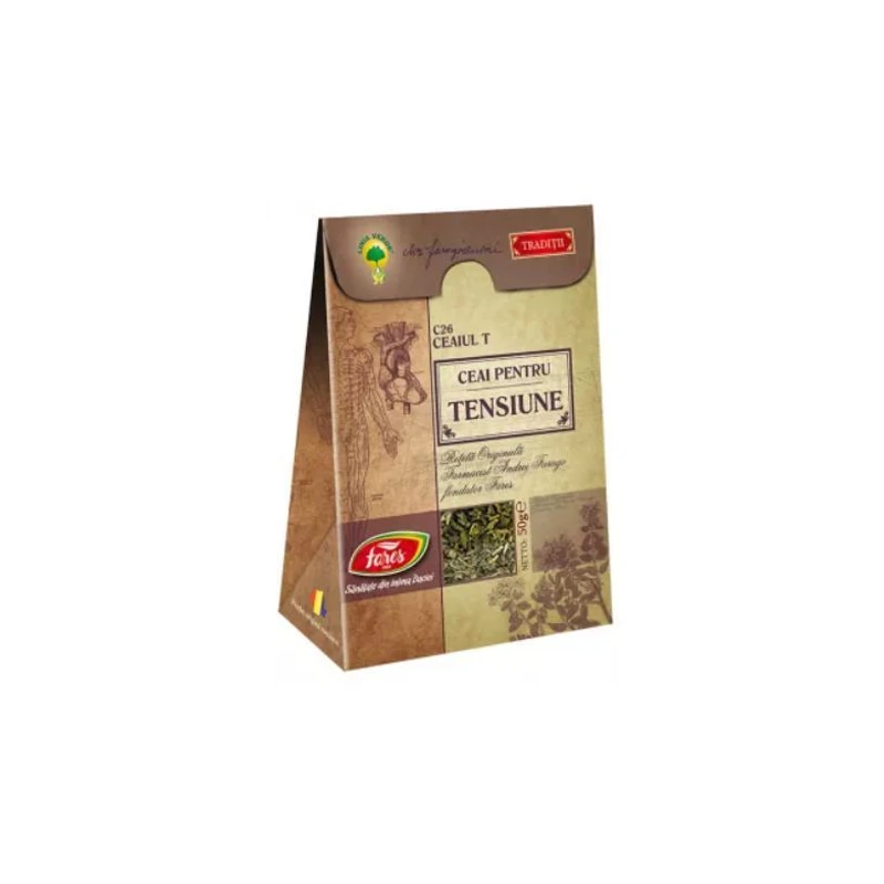 Ceaiul T C26 pentru tensiune arterială, 50 g, Fares