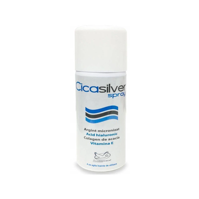 CicaSilver spray cu acid hialuronic și argint micronizat, 125 ml