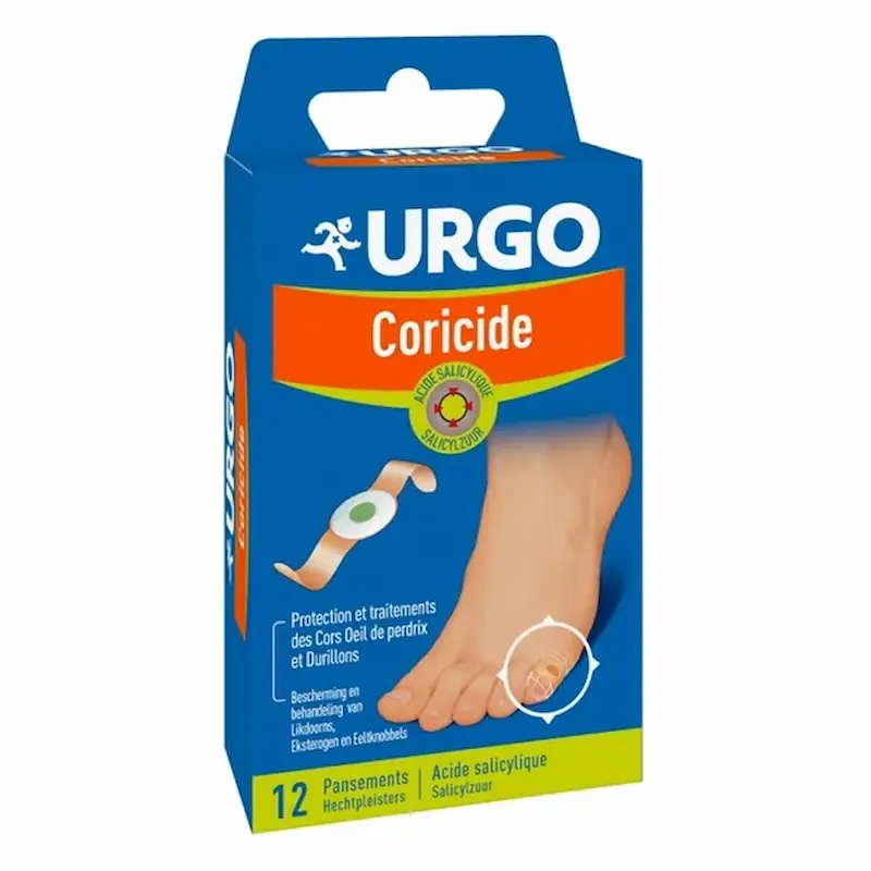 Coricide URGO 12 plasturi cu acid salicilic pentru bătături și zone cu piele îngroșată