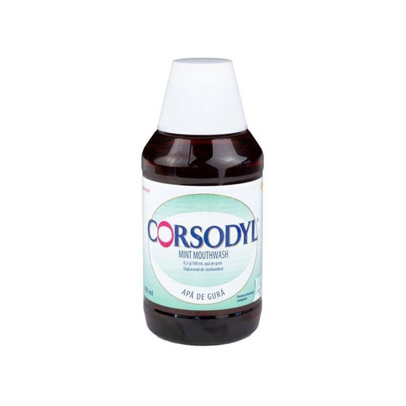 Corsodyl Mint Mouthwash 2 mg/ml, fără alcool, 300 ml