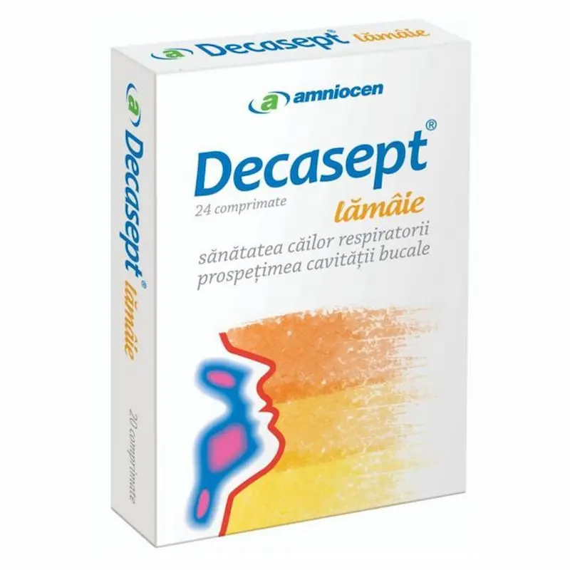 Decasept Lămâie 24 comprimate Amniocen