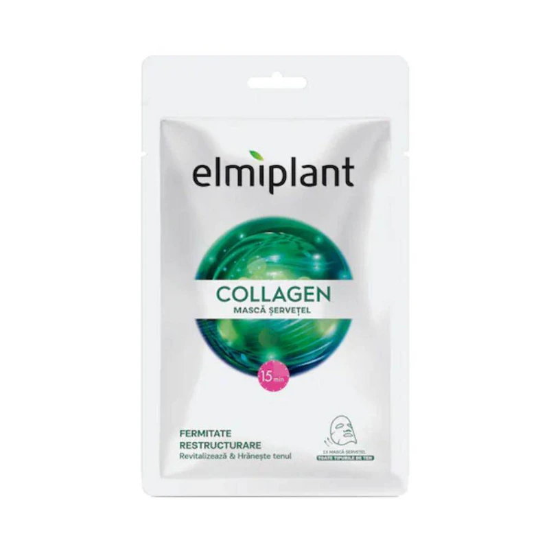 Elmiplant Collagen, mască șervețel cu colagen, 20 ml