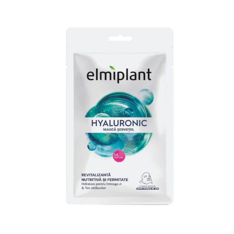 Elmiplant Hyaluronic, mască șervețel cu acid hialuronic, 20 ml