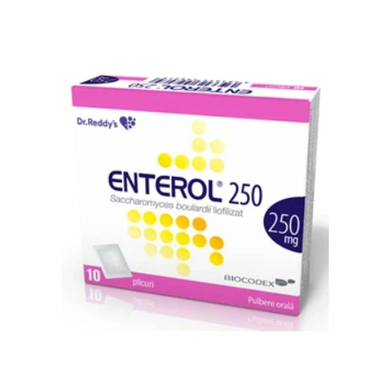 Enterol 250 mg, 10 plicuri, Biocodex