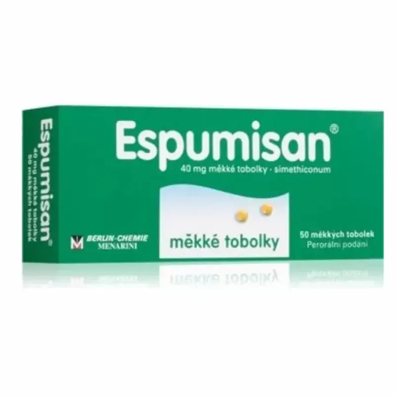 Espumisan 40 mg 50 capsule moi cu simeticonă pentru balonare și gaze intestinale