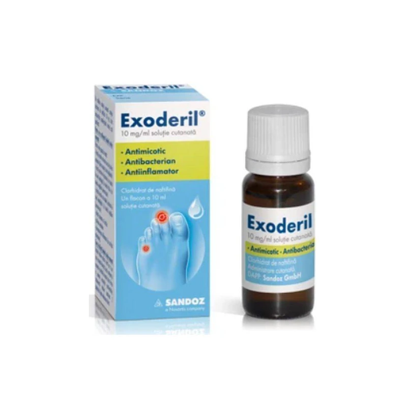 Exoderil 10 mg/ml soluție cutanată, 10 ml, Sandoz