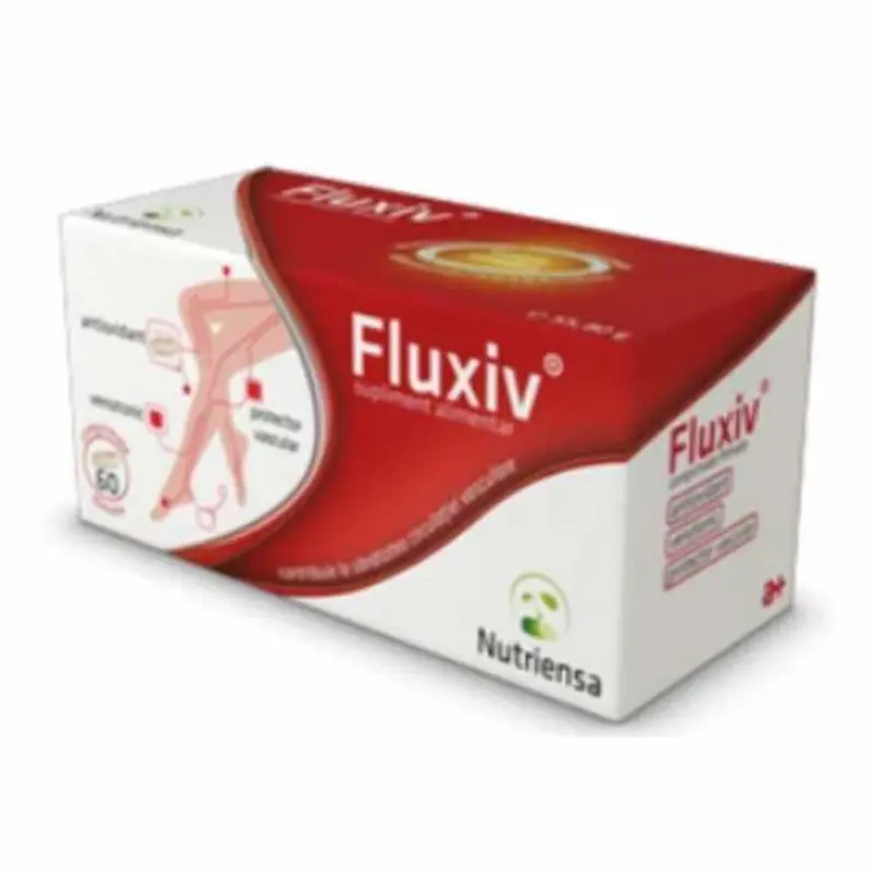 Fluxiv Antibiotice S.A. 60 comprimate cu vitamina C, diosmină, hesperidină și troxerutin pentru circulație vasculară