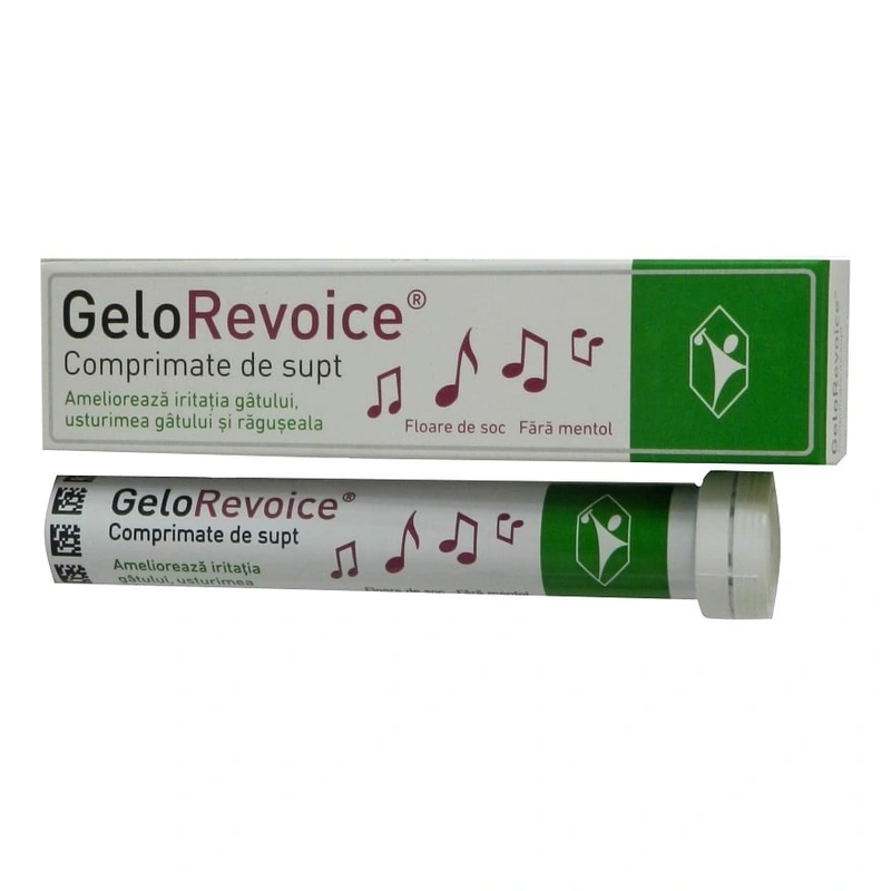 GeloRevoice floare de soc, fără mentol, 20 comprimate de supt