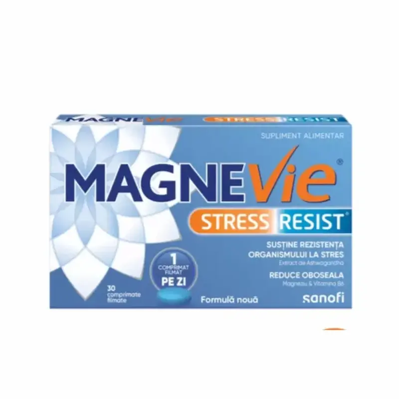 MagneVie Stress Resist 30 comprimate cu magneziu vitamina B6 și Ashwagandha