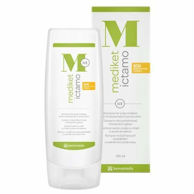 Mediket Ictamo șampon pentru dermatită seboreică, iritații și exces de sebum 180ml Benemedo