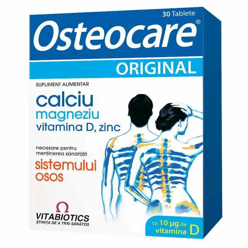 Osteocare Original Vitabiotics 30 comprimate cu calciu magneziu zinc și vitamina D3