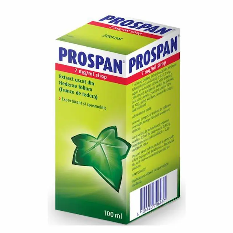 Prospan sirop Engelhard 100 ml cu extract de iederă pentru tuse cu mucus vâscos