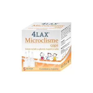 4Lax microclisme pentru copii, 6 unidoze x 3 g