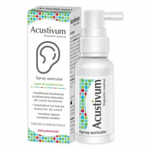 Acustivum Spray Auricular 20 ml pentru igiena urechilor și eliminarea cerumenului