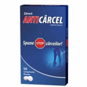 Anticârcel Zdrovit 56 comprimate filmate cu magneziu potasiu vitamina B6 și vitamina E