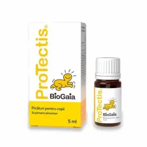 BioGaia Protectis 5 ml picături probiotice pentru copii și sugari cu Lactobacillus reuteri DSM 17938