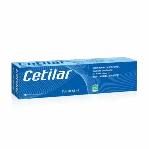 Cetilar cremă 50 ml cu acizi grași cetilați pentru articulații, mușchi și tendoane