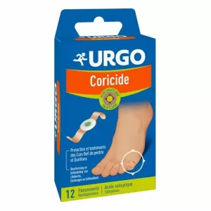 Coricide URGO 12 plasturi cu acid salicilic pentru bătături și zone cu piele îngroșată