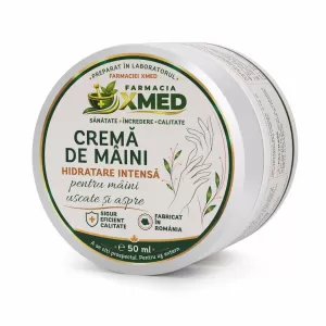 Cremă de mâini cu glicerină 10% pentru mâini uscate și aspre xMed, recipient 50 ml