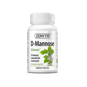 D-Mannose (D-Manoză) 550 mg, 30 capsule vegetale, Zenyth