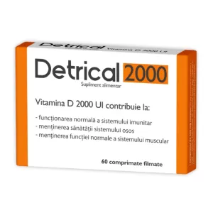 Detrical vitamina D3 2000 UI, 60 comprimate filmate, Zdrovit