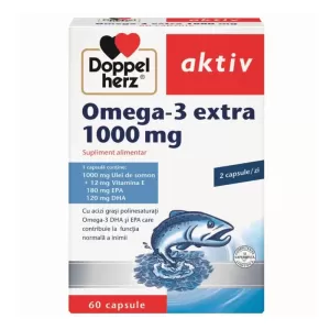 Doppelherz aktiv Omega-3 Extra 1000 mg, 60 capsule