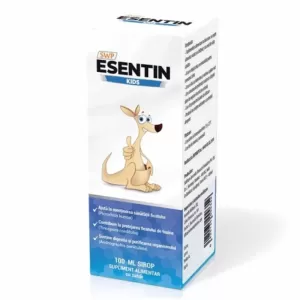 Esentin Kids Sun Wave Pharma sirop 100 ml cu extracte vegetale pentru susținerea ficatului și digestiei la copii