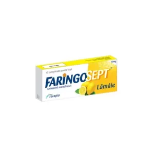 Faringosept Lămâie 10 mg, 10 comprimate de supt, Terapia