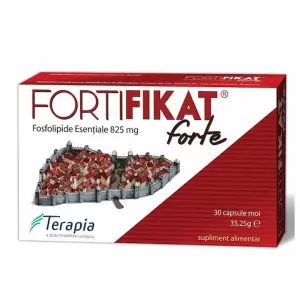 FortiFikat Forte Terapia 30 capsule cu fosfolipide esențiale 825 mg din lecitină de soia