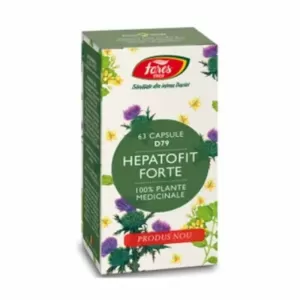 Hepatofit Forte Fares 63 capsule cu silimarină și extracte vegetale pentru susținerea ficatului și bilei