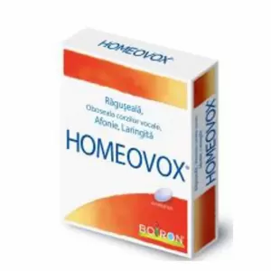 Homeovox Boiron 60 drajeuri pentru răgușeală, afonie și oboseala corzilor vocale