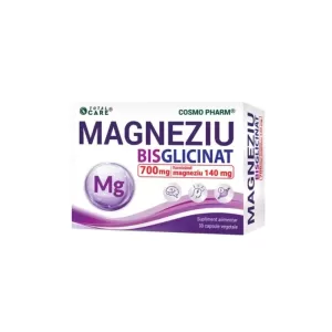 Magneziu Bisglicinat 700 mg, 140 mg magneziu, 30 capsule, Cosmo Pharm
