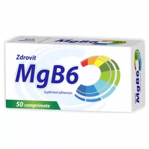 Magneziu + Vitamina B6 50 Comprimate Zdrovit
