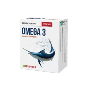Omega-3 cu ulei de pește și vitamina E, 30 capsule, Parapharm