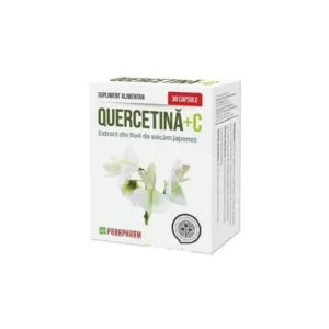 Quercetină 250 mg + vitamina C 250 mg, 30 capsule, Parapharm