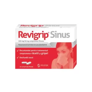 Revigrip Sinus 500 mg/30 mg, 20 comprimate filmate