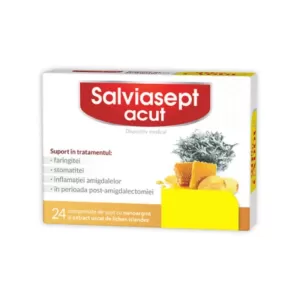 Salviasept Acut, 24 comprimate de supt, Zdrovit
