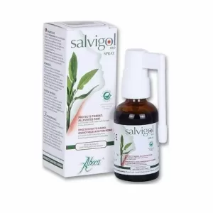 Salvigol BIO Aboca spray 30 ml cu ingrediente vegetale pentru gât iritat, uscăciune și durere