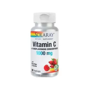Solaray Vitamina C 1000 mg cu bioflavonoide, 30 capsule vegetale