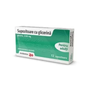 Supozitoare cu glicerină pentru adulți 2100 mg, 12 bucăți, Antibiotice