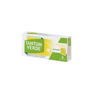 Tantum Verde lămâie 3 mg, 20 pastile de supt