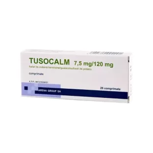 Tusocalm 7,5 mg/120 mg, 20 comprimate, Arena Group