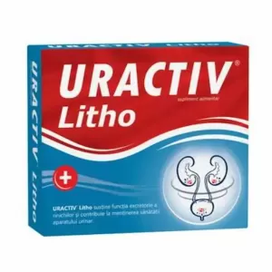 Uractiv Litho 30 capsule Fiterman cu Phyllanthus niruri magneziu și vitamina B6 pentru aparatul urinar